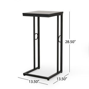 Essex Set of 2 Modern Black Metal End Tables
