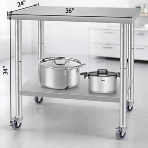 36'' x 24'' Commercial Work Table