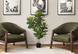 41" Tall, Artificial Plant, Fiddle Tree, Indoor, Faux, Fake, Floor, Greenery, Potted, Real Touch, Decorative - Green / Black - Best Buy Furniture