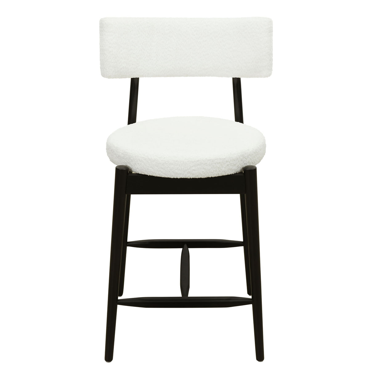 Mid Century Modern Counter Stools, Fabric Upholstered Chairs