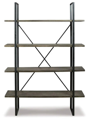 Gilesgrove - Bookcase - Black / Gray - Best Buy Furniture