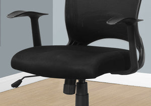 Office Chair, Adjustable Height, Swivel, Ergonomic, Armrests, Mesh - Black - Best Buy Furniture