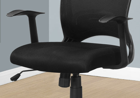 Office Chair, Adjustable Height, Swivel, Ergonomic, Armrests, Mesh - Black - Best Buy Furniture