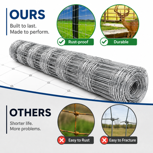 Farm Livestock Fence - 5.9 x 328FT Galvanized Iron Wire