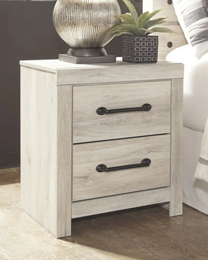 Cambeck - Two Drawer Night Stand - Whitewash - Best Buy Furniture