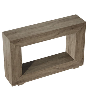 Narrow Entryway Storage Console Table With Open Shelf