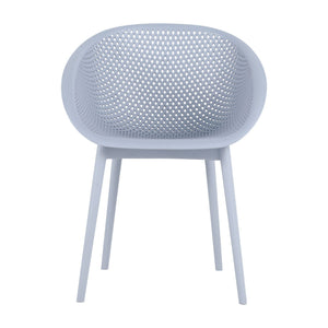 2 Piece Durable Single Chair With Hollow Out Design