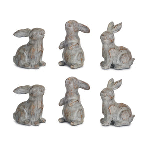 Washed-stone-garden-rabbit-figurine-(set-of-6)-Figurines
