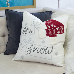 Let It Snow Christmas Throw Pillow