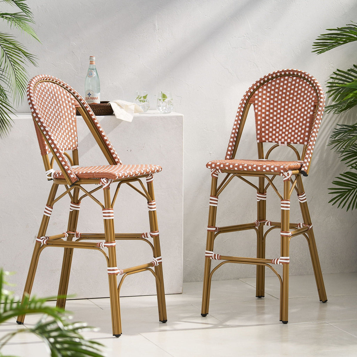 Outdoor Pe Rattan French Barstool Set - Best Buy Furniture