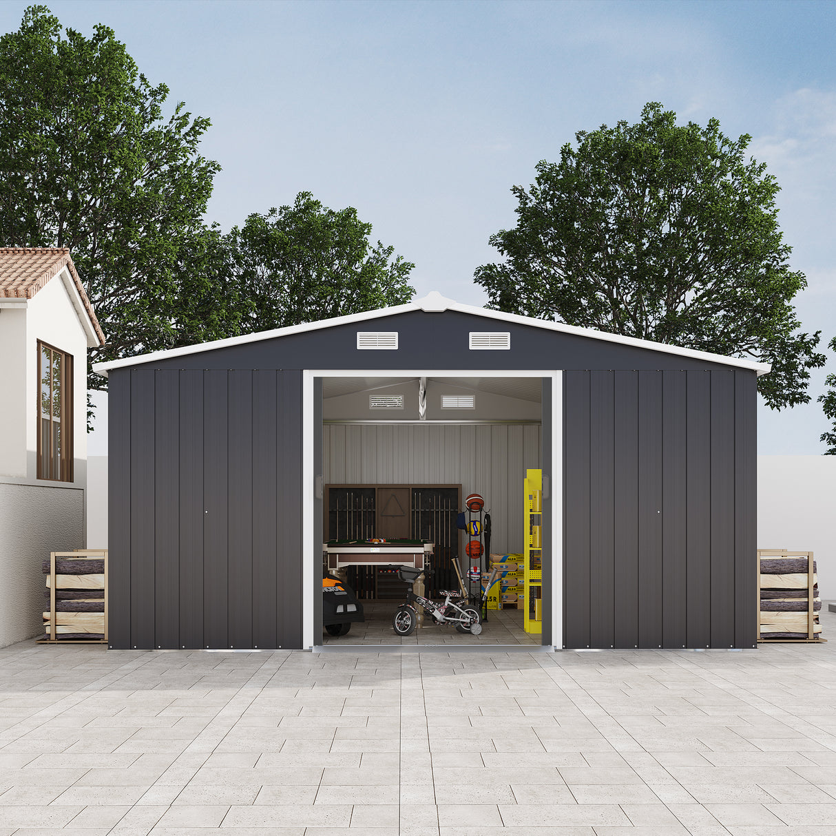 Campcraft 10x12ft Color Steel Plate Storage Shed