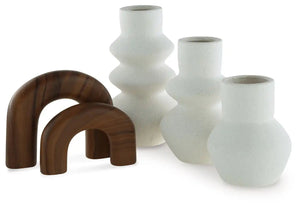 Carterworth - Accessory Set (Set of 5) - White / Brown - Best Buy Furniture