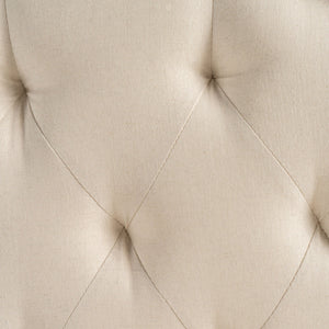 Queen & Full Size Headboard With Diamond Tufting And Nailhead Trim - Beige - Best Buy Furniture