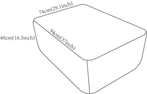 Grey Plush Ottoman