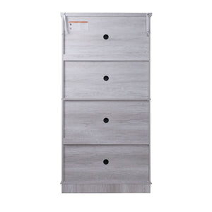 Modern Sideboard Buffet With 4 Mirrored Doors, Adjustable Shelves