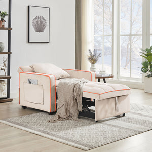 Modern 3 In 1 Sofa Bed Chair, Adjustable Recliner