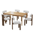 7 Piece Dining Set With Upholstered Armless Chairs And Table - Best Buy Furniture