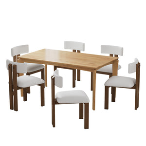 7 Piece Dining Set With Upholstered Armless Chairs And Table - Best Buy Furniture