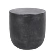 Outdoor Lightweight Concrete End Table With Natural Texture - Matte Black - Best Buy Furniture