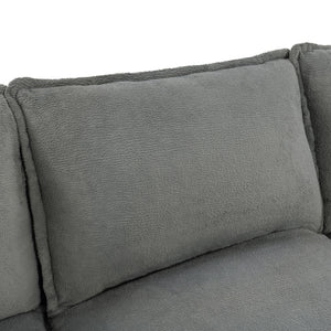 Modern 3 Seater Sofa With Side Storage Pockets For Living Room