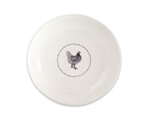 Stoneware Farmhouse Chicken Platter (Set of 2)