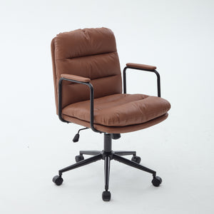 Mid Back Home Office Desk Task Chair with Wheels and Arms