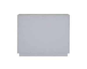Anpu - Faux Crocodile Skin Console Cabinet - Silver
