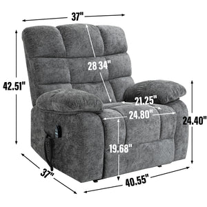 Lift Recliner Chair Heat Massage Dual Motor Infinite Position