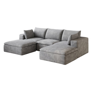102" Cloud Sofa in Grey