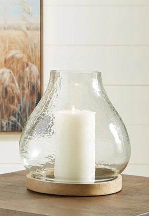 Adalisen - Candle Holder - Clear / Brown - Best Buy Furniture