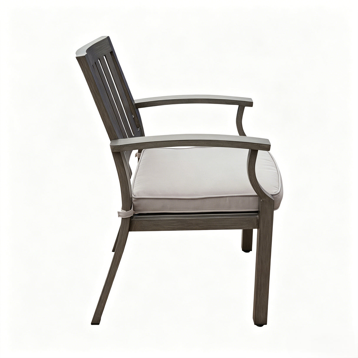 7-Piece Outdoor Dining Set with Aluminum Chairs & Iron Legs