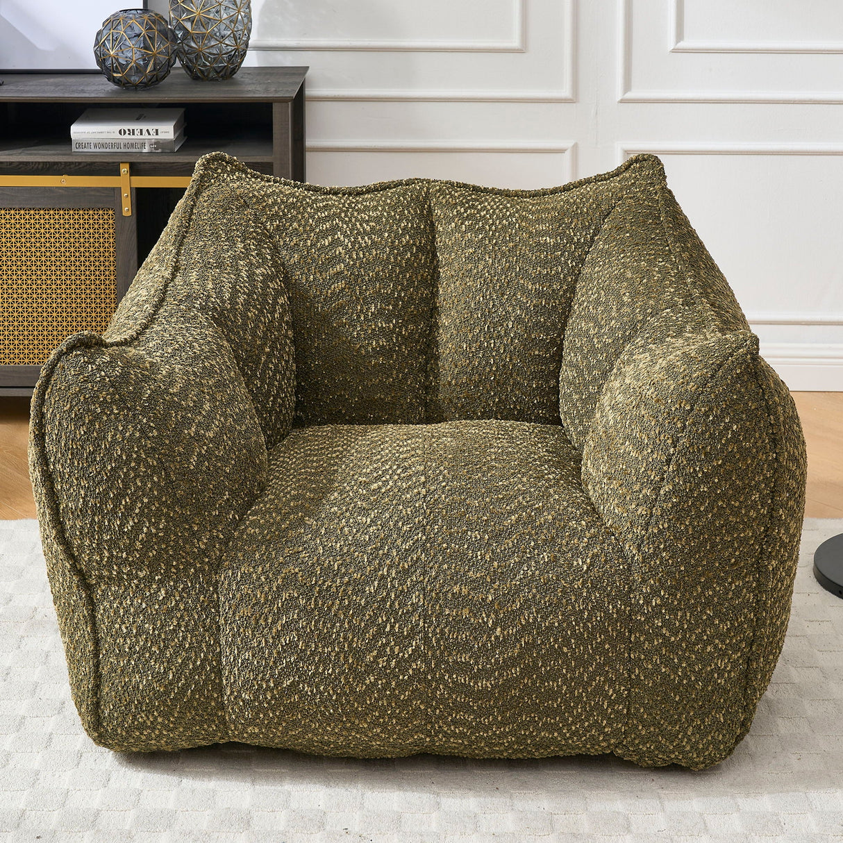 Comfortable Chenille Sofa Chairs With Highly Resilient Foam