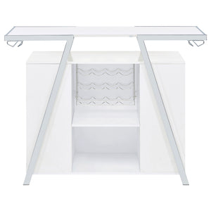 Katia - Wine Cabinet With LED Home Bar, 12 Bottle Storage - Gloss White