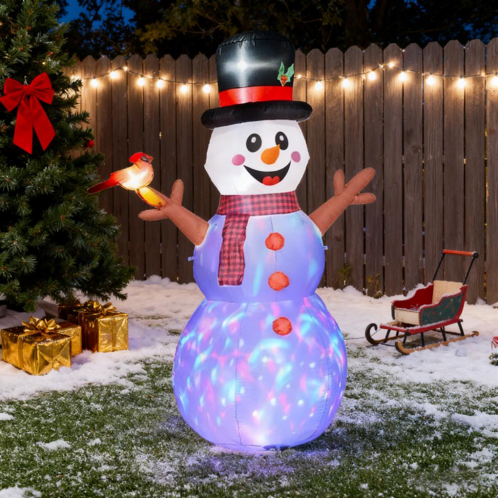 Inflatable Branch Hand Snowman with LED Lights