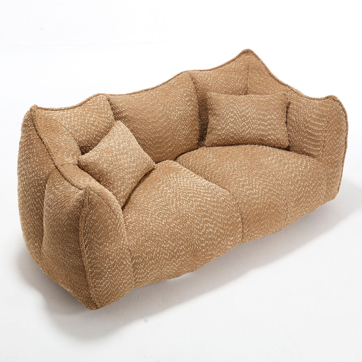 Comfortable Dual Beanbag Chair With High Resilience Foam Core For 2 People