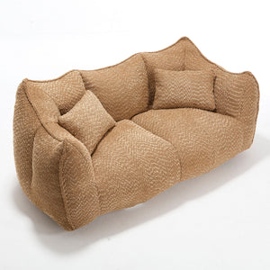 Comfortable Dual Beanbag Chair With High Resilience Foam Core For 2 People