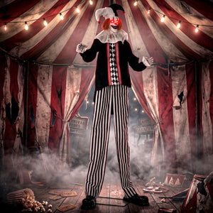 HOMCOM 106" Large Animated Clown Halloween Decorations