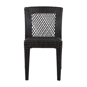 7 Piece Outdoor Dining Set With Table And 6 Chairs - Brown Multi