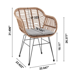 Antibes - 3 Piece Outdoor Patio Conversation Set
