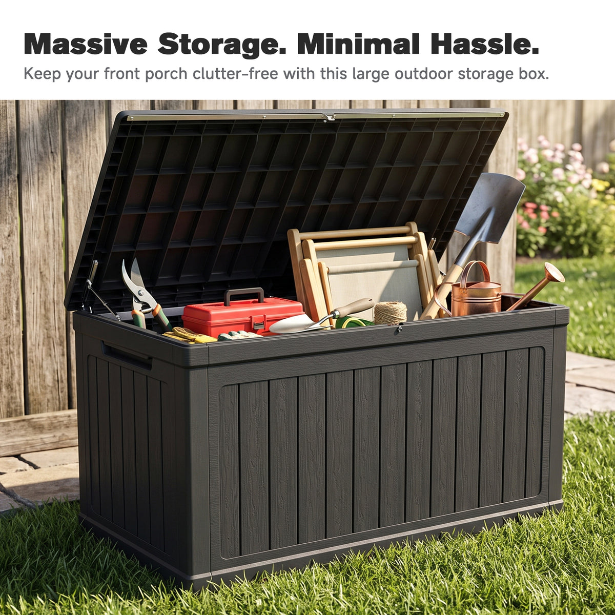 230 Gallon Large Outdoor Storage XXL Deck Box