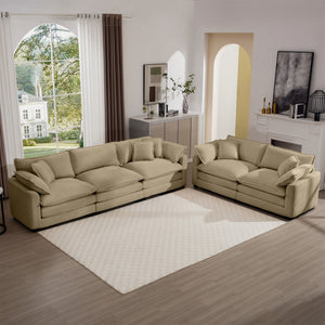 Elegant Oversized Sectional Sofa Set With Deep Seats And Flexible Layout