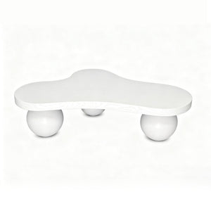 Cloud Shaped Coffee Table With 3 Ball Legs For Living Room