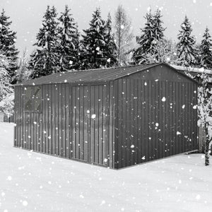 12x10 Ft Metal Garden Shed for Outdoor Storage