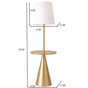 Celestial Modern Floor Lamp with Brass Accent Table