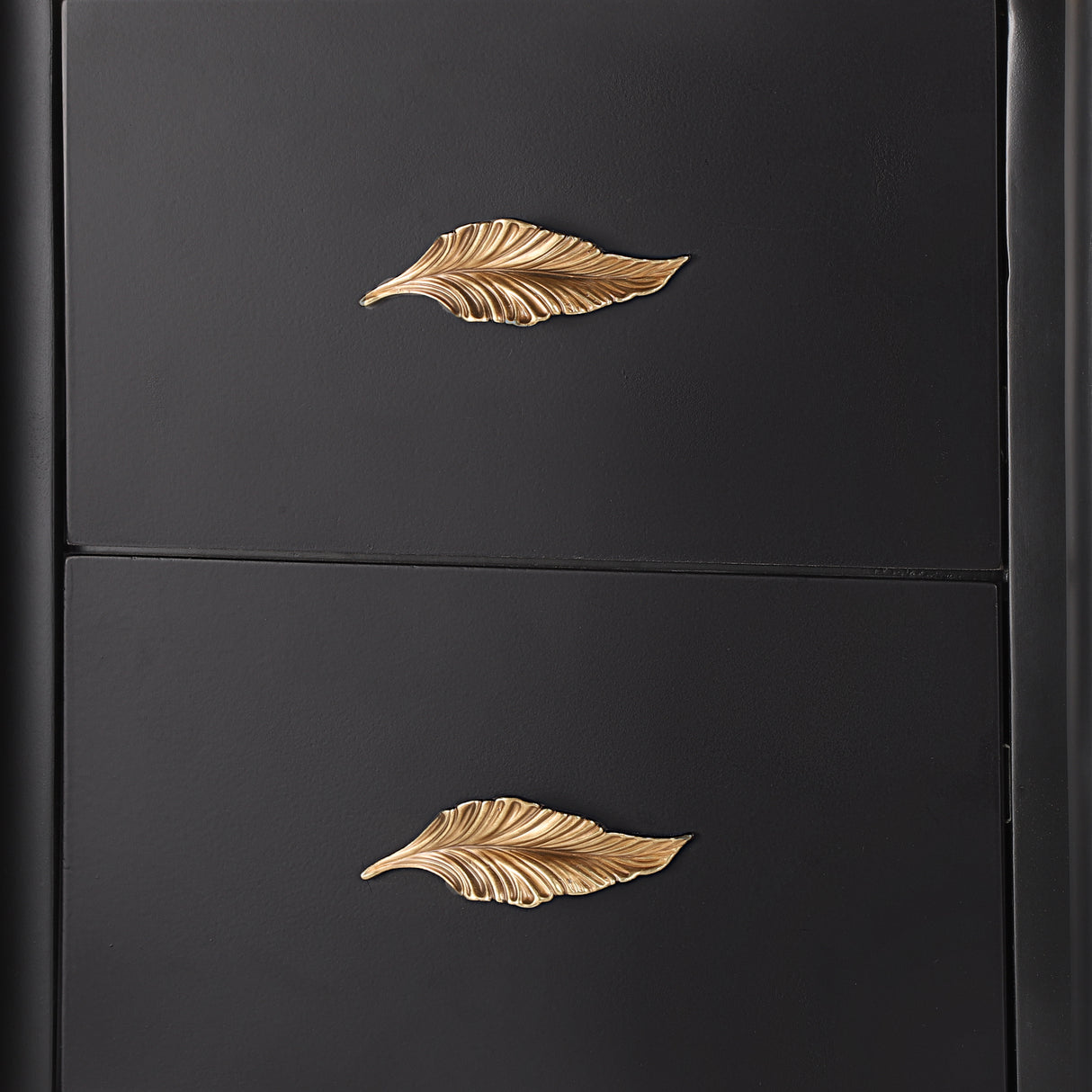 Contemporary 2 Drawers Nightstand with Curved Profile Design