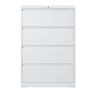 Lateral File Cabinet, Locking Heavy Duty, Anti-Tip Safety Interlock, Vertical Storage For Letter/Legal/A4 Files