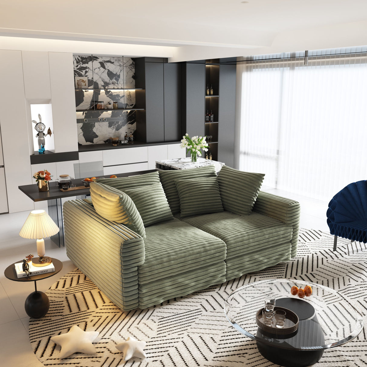 4 Seat Sofa, Deep Seat Couches With Soft Pillows