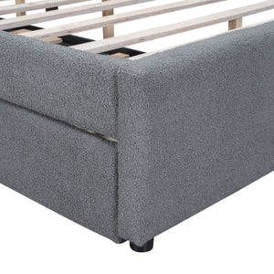 Upholstered Platform Bed With Trundle