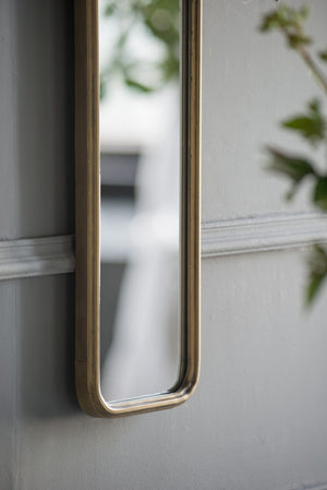 Full Length Mirror With AntiqueMetal Frame, Long Mirror For Hallway Living Room Bedroom Bathroom - Gold