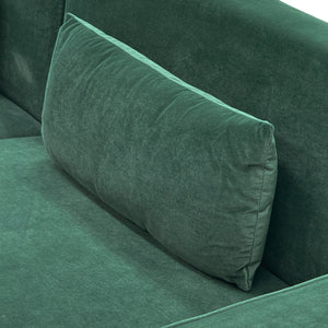 Emerald Green Velvet 2-Piece Sofa Set